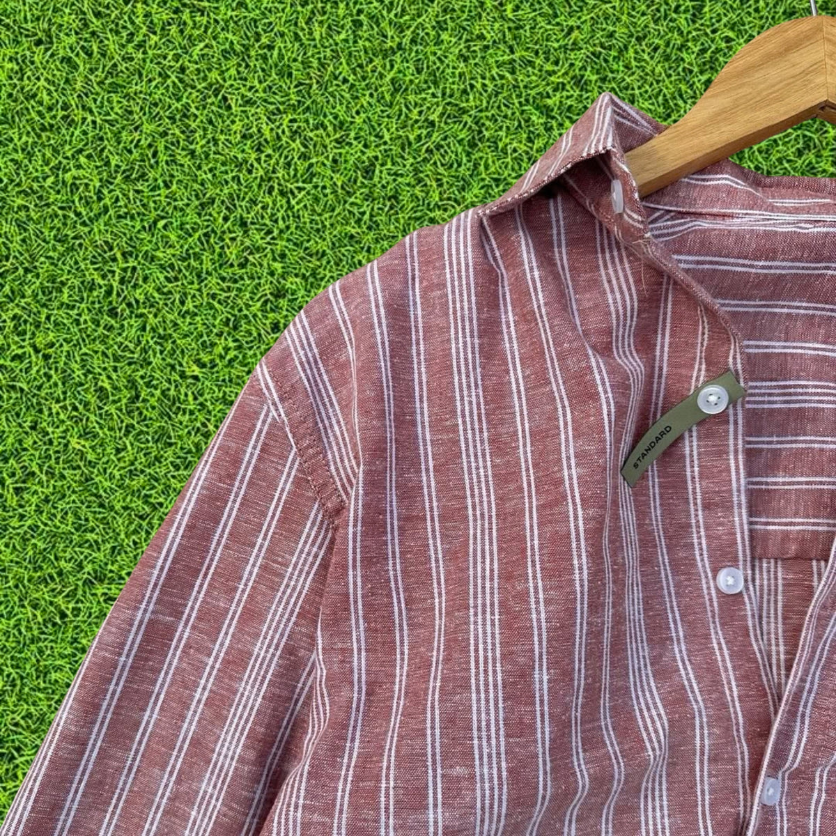 Stripe Full Sleeve Shirt - Mauve Pink